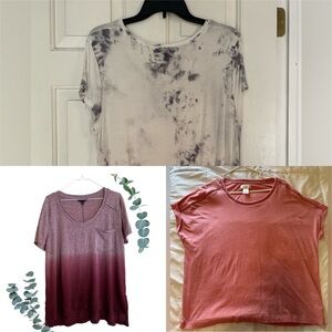 Lot of 3 short sleeve tops